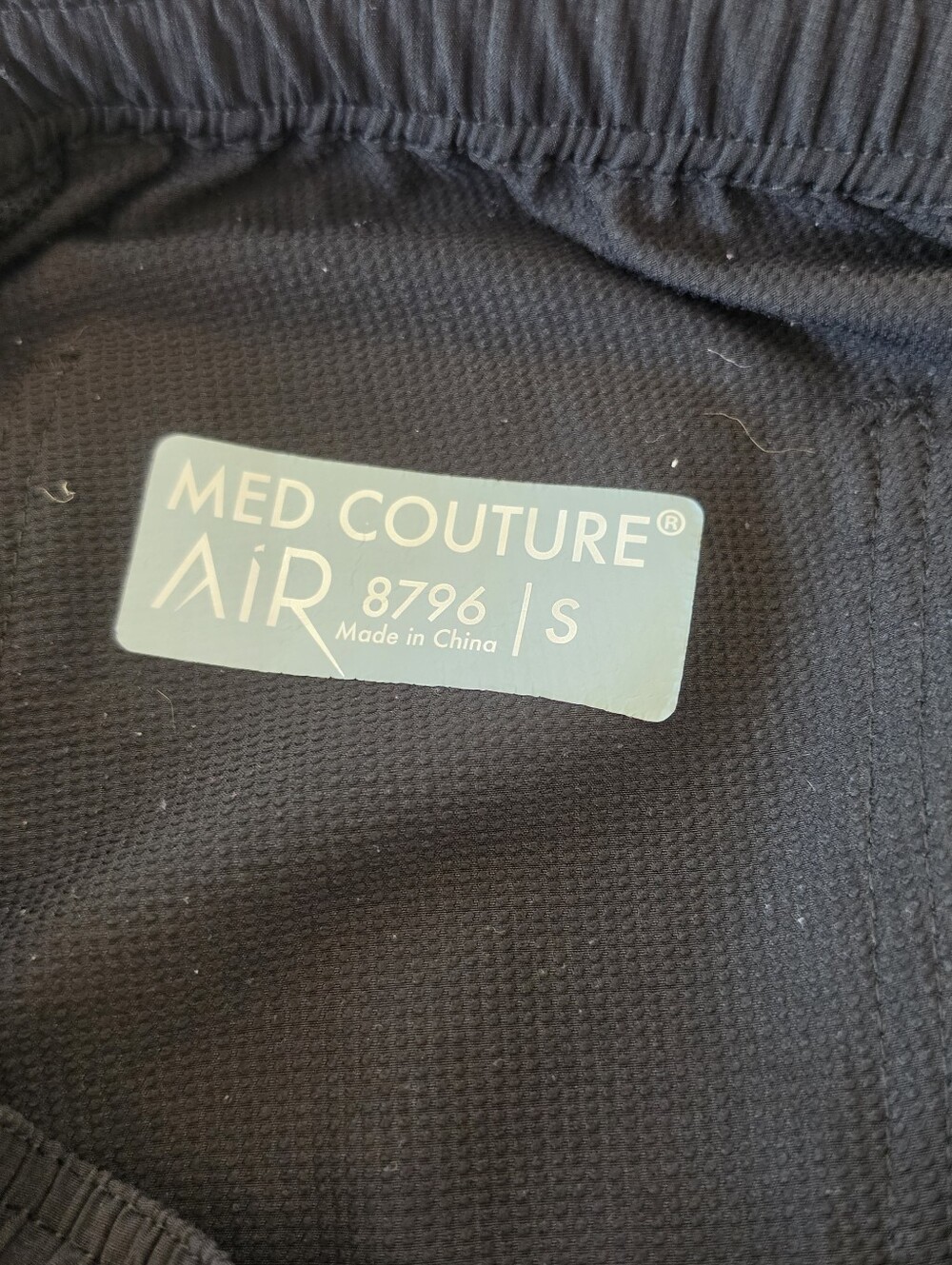 MED COUTURE AIR Scrub Set in Black with Lime Accents SMALL - Picture 7 of 10
